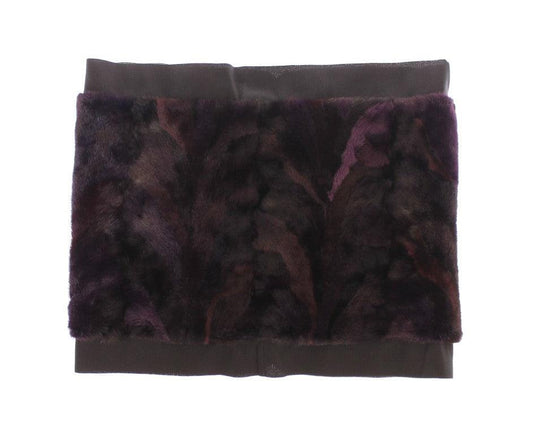 Dolce &amp; Gabbana Изысканный шарф из меха норки фиолетового цвета с запахом