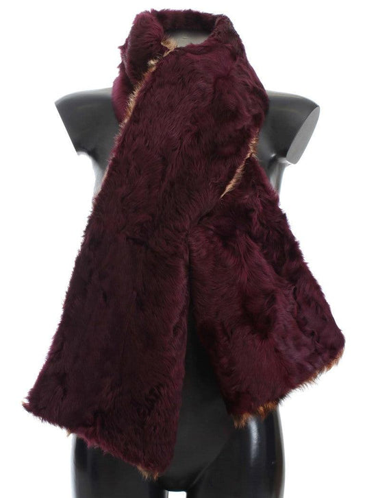 Dolce &amp; Gabbana Изысканный шарф из меха ягненка с леопардовым принтом