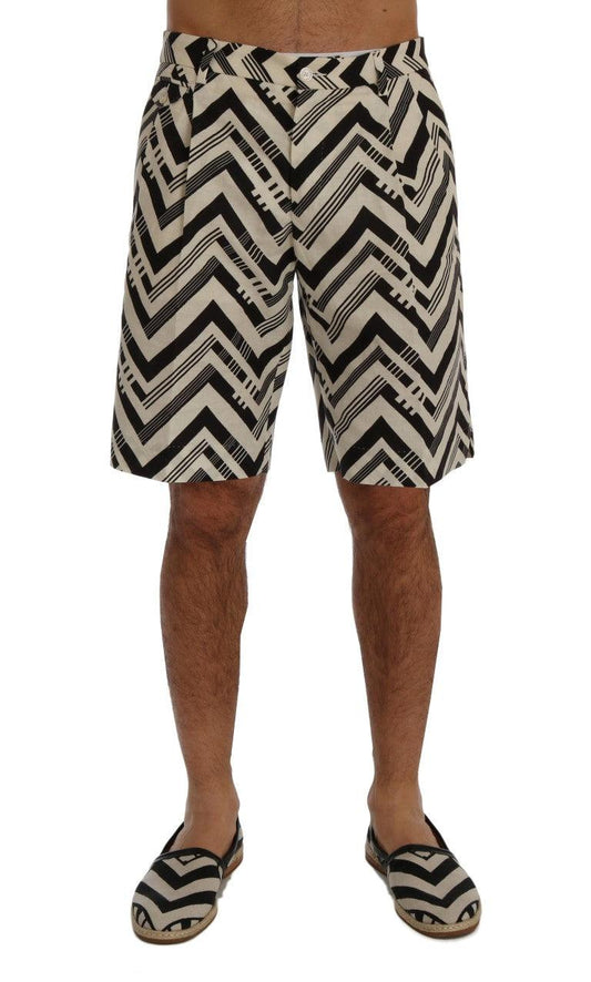 Dolce & Gabbana Striped Casual Knee-High Shorts