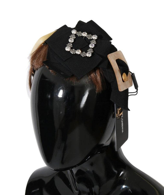 Dolce &amp; Gabbana золотисто-коричневая повязка на голову с диадемой, украшенная кристаллами