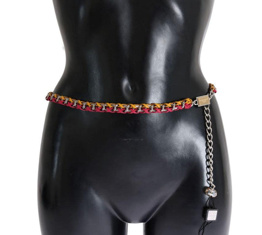 Dolce & Gabbana Elegant Multicolor Crystal-Embellished Belt