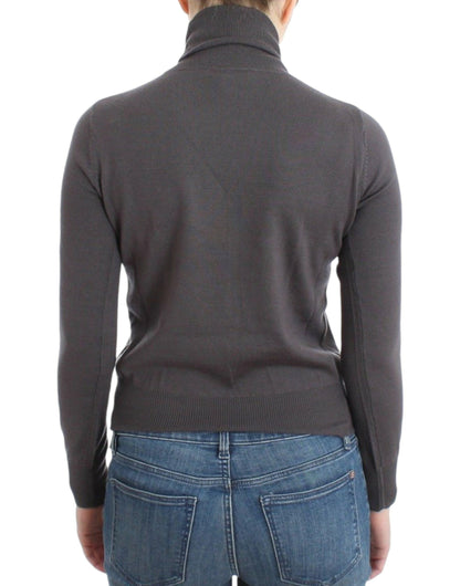 John Galliano Elegant Virgin Wool Turtleneck Sweater - PER.FASHION