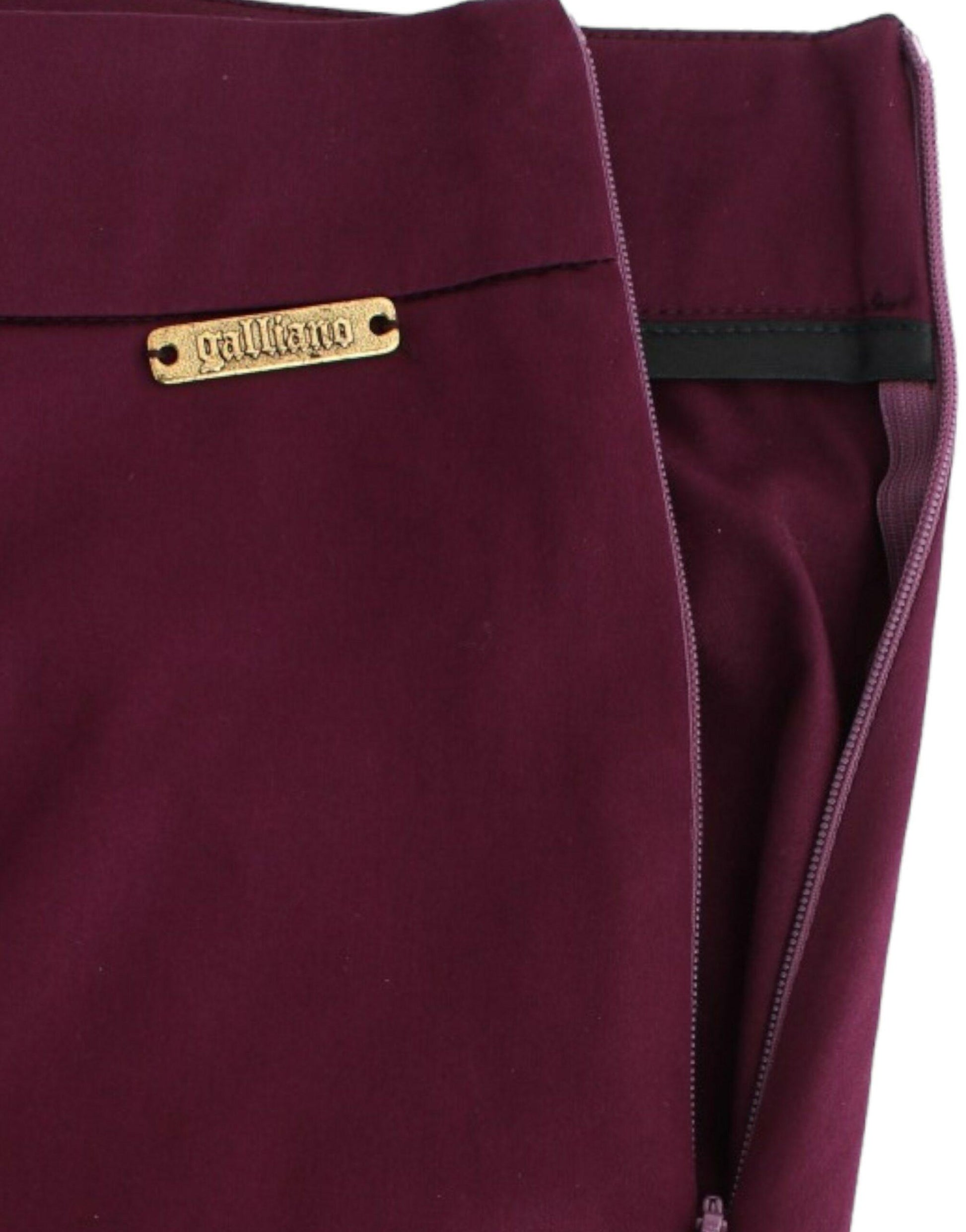 John Galliano Elegant Purple Slim Pants - PER.FASHION