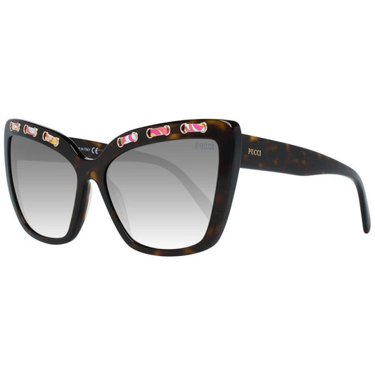 Emilio Pucci Коричневые женские солнцезащитные очки