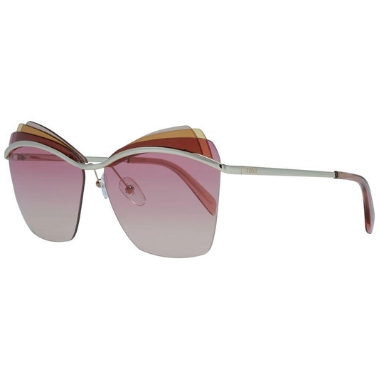 Emilio Pucci Золотые женские солнцезащитные очки