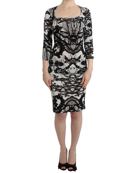 Cavalli Elegant Printed Jersey Sheath Dress - PER.FASHION