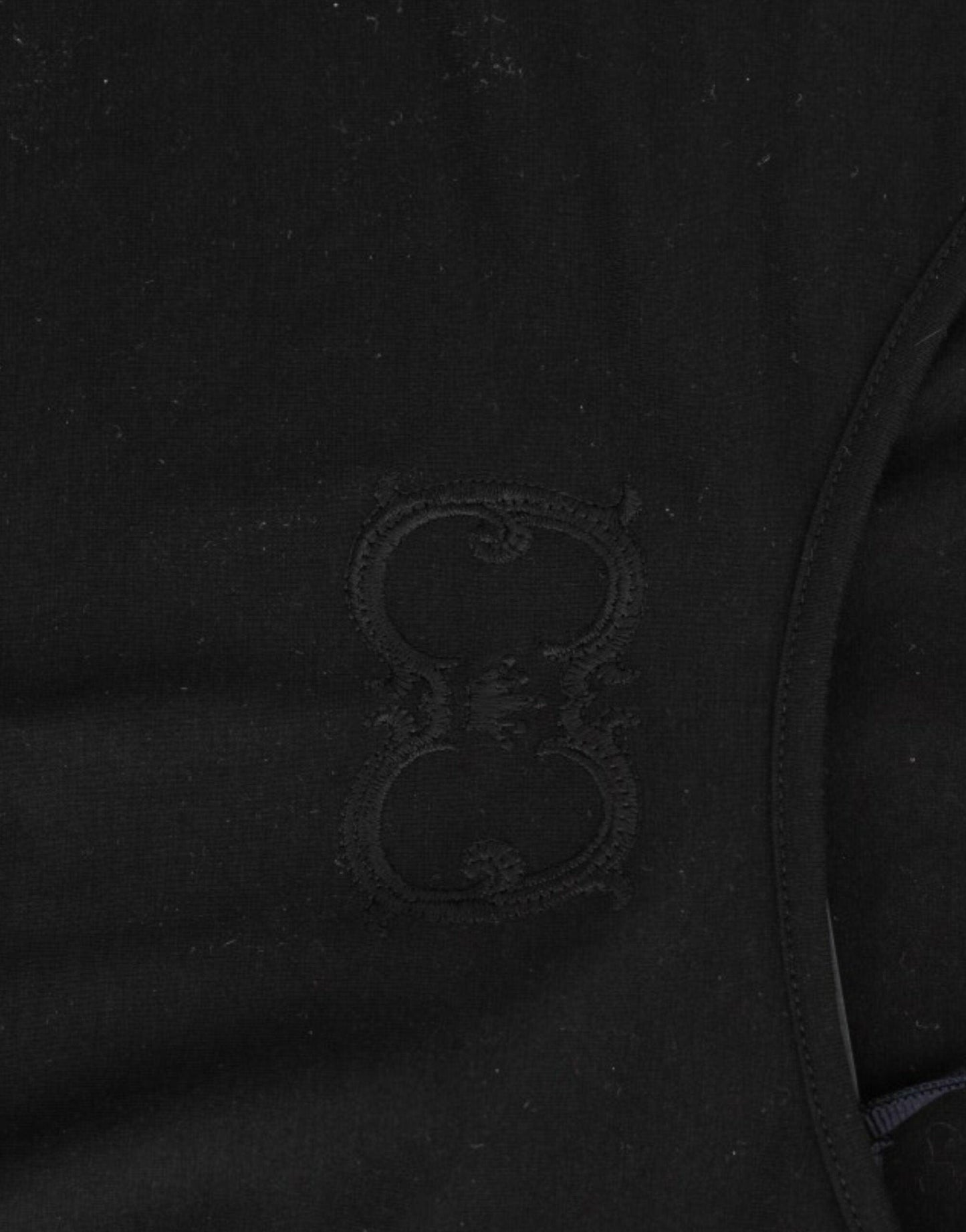 Cavalli Elegant Cap Sleeve Black Top - PER.FASHION