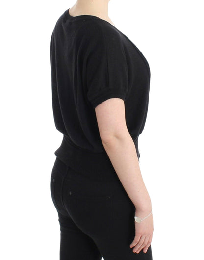 Cavalli Elegant Short Sleeved Black Jumper - PER.FASHION
