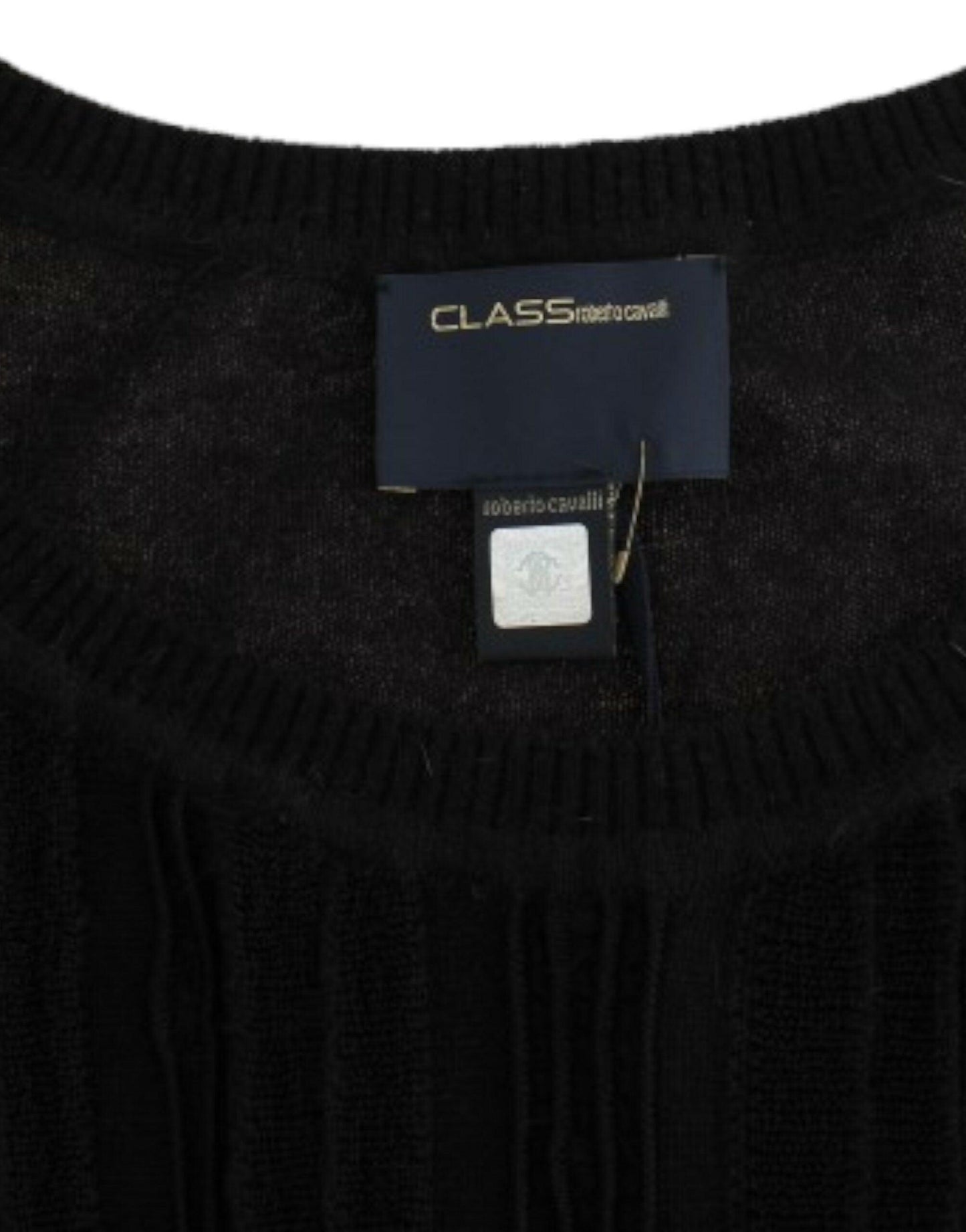 Cavalli Elegant Short Sleeved Black Jumper - PER.FASHION