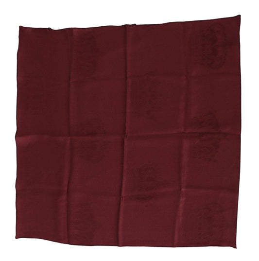 Dolce &amp; Gabbana Элегантный красный шелковый квадратный шарф с запахом
