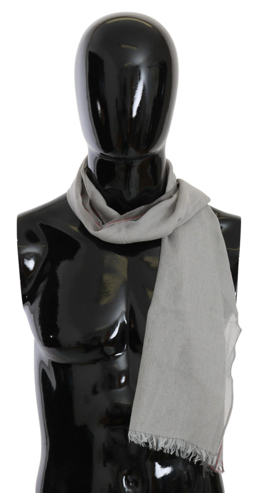 Costume National Sciarpa Elegante da Uomo in Cotone Grigio