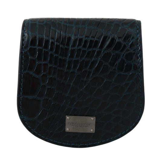 Dolce &amp; Gabbana squisito portafoglio portamonete blu scuro