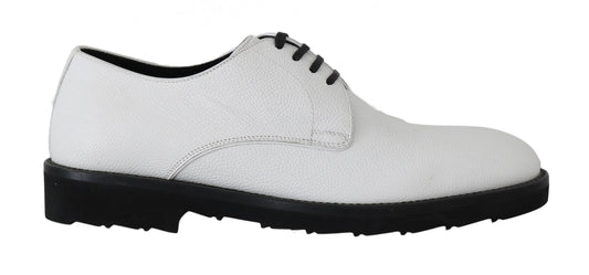 Dolce &amp; Gabbana: элегантные белые деловые кожаные туфли
