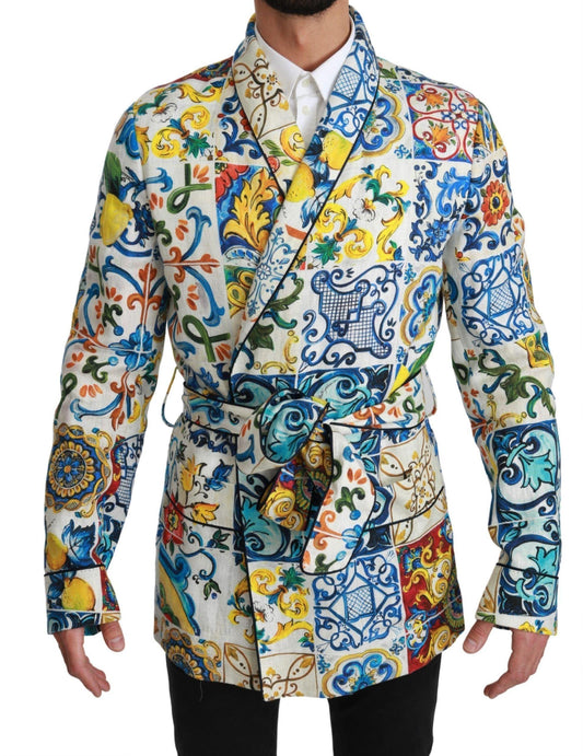 Dolce &amp; Gabbana Многоцветный пиджак-майолика-халат-пальто