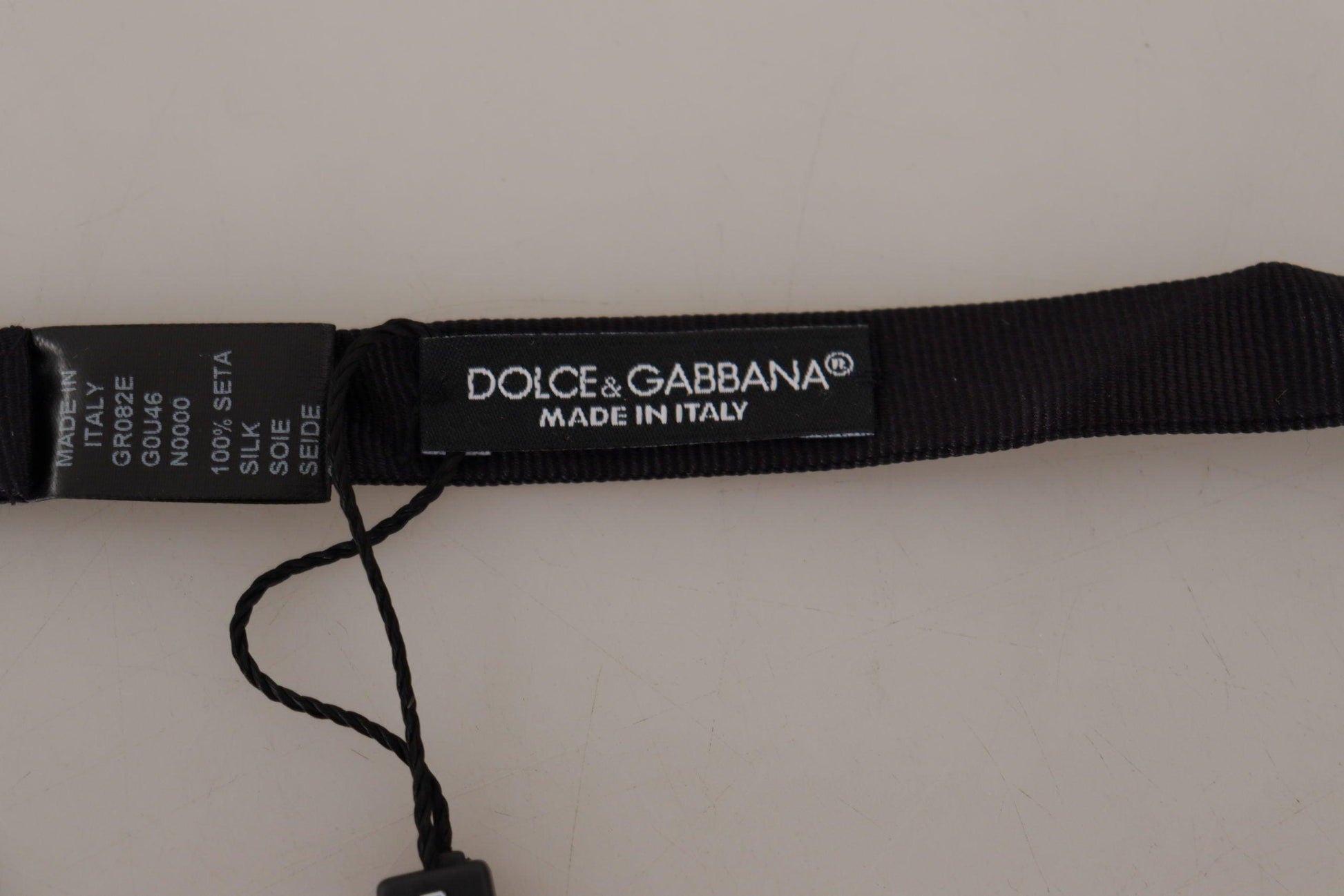 Dolce & Gabbana Elegant Black Silk Bow Tie - PER.FASHION