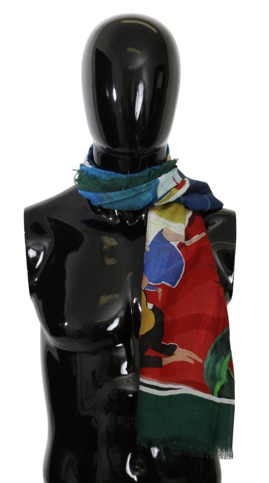 Sciarpa Elegante da Uomo in Modal-Cashmere Multicolor Dolce &amp; Gabbana
