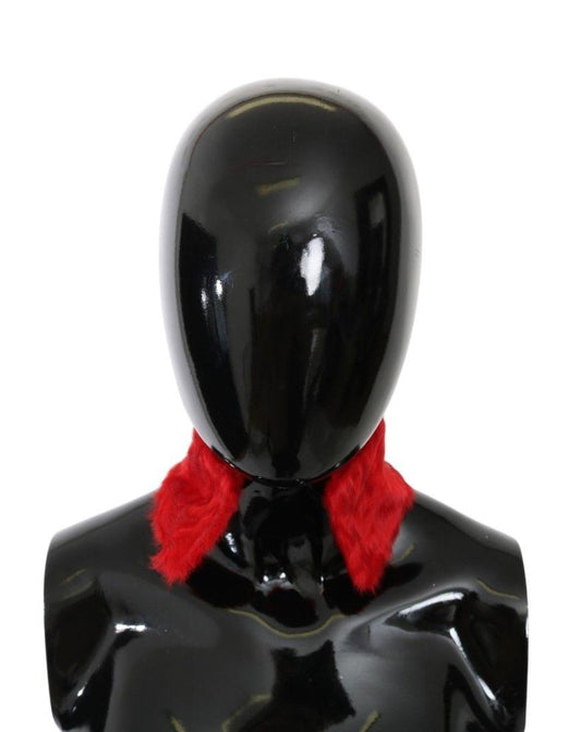 Dolce &amp; Gabbana Элегантный красный шарф из кожи ягненка