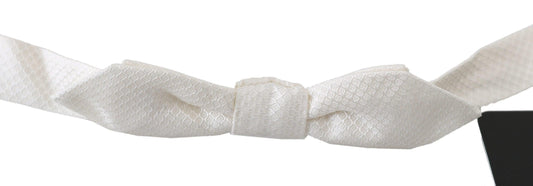Dolce & Gabbana Elegant White Silk Bow Tie - PER.FASHION