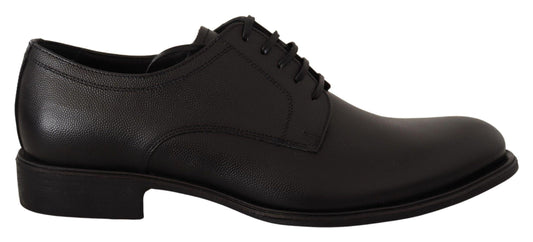 Dolce &amp; Gabbana Элегантные черные кожаные туфли дерби