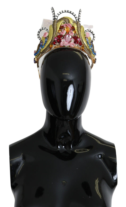 Dolce &amp; Gabbana Потрясающая тиара с кристальной диадемой — многоцветное золото
