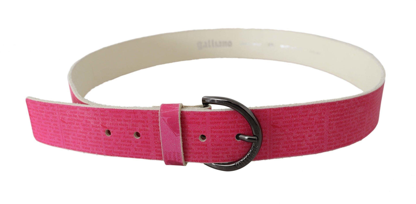 John Galliano Elegant Pink Leather Fashion Belt - PER.FASHION