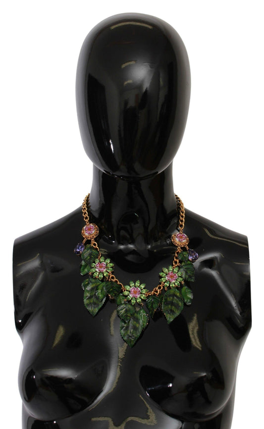 Dolce &amp; Gabbana Elegante collana con ciondolo floreale siciliano
