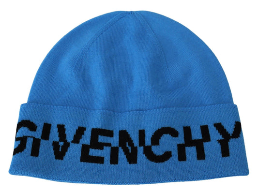 Шикарная шерстяная шапка Givenchy с фирменным черным логотипом