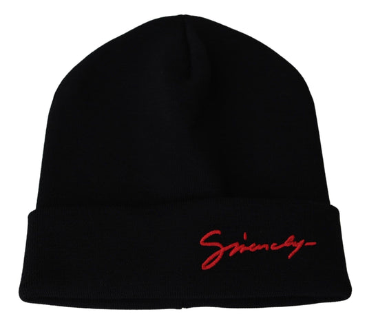 Шикарная шерстяная шапка унисекс с фирменными акцентами от Givenchy