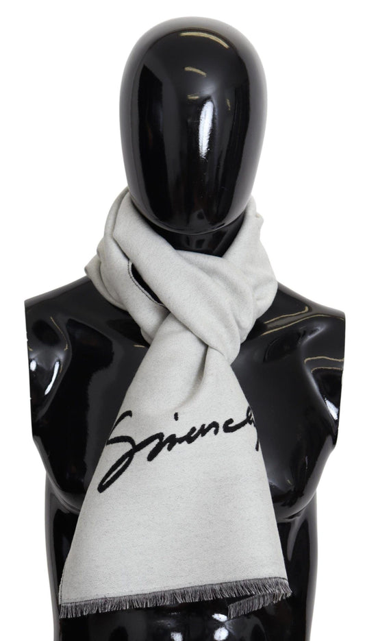 Sciarpa elegante monocromatica in misto lana-seta di Givenchy