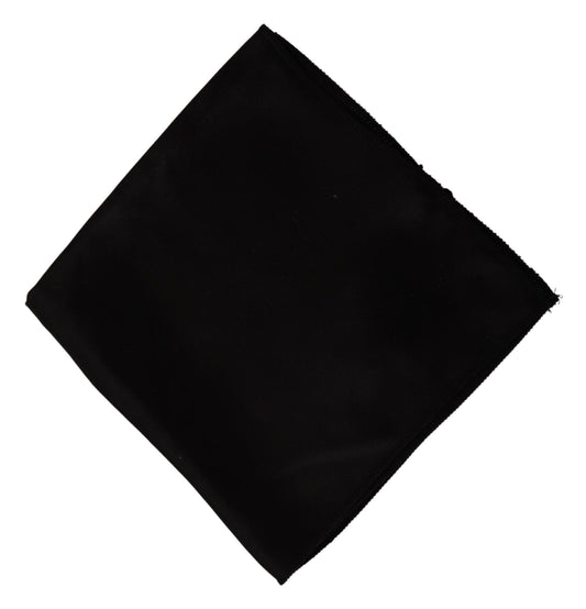 Dolce &amp; Gabbana Черный квадратный носовой платок из 100% шелка