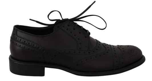Dolce &amp; Gabbana eleganti scarpe eleganti derby con punta alari bordeaux