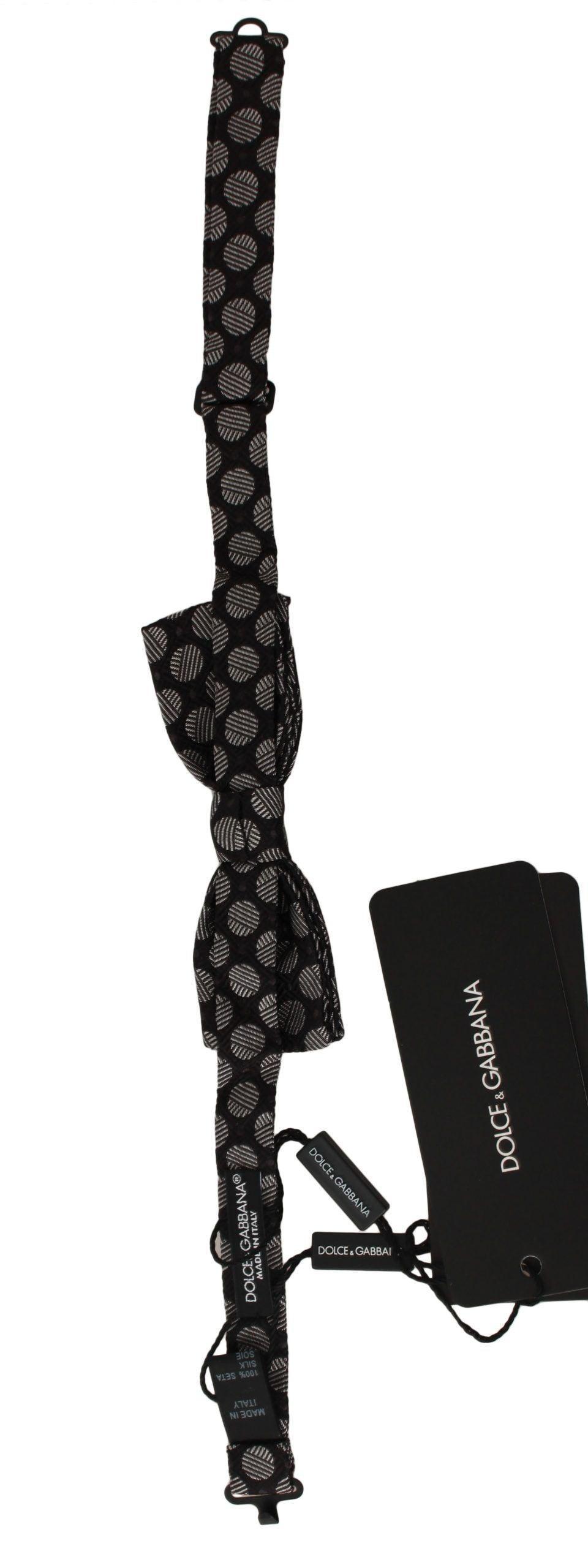 Dolce & Gabbana Elegant Polka Dot Silk Bow Tie - PER.FASHION