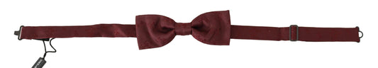 Dolce & Gabbana Elegant Maroon Silk Bow Tie