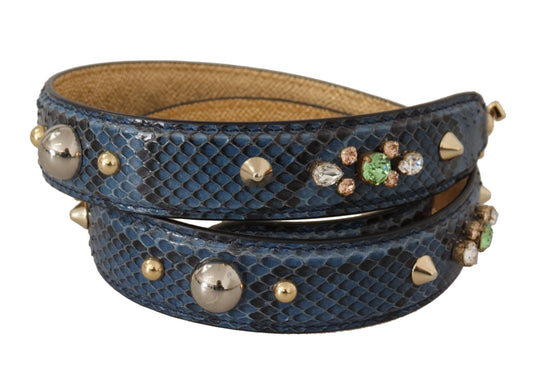 Dolce &amp; Gabbana Элегантный кожаный ремень на плечо синего цвета