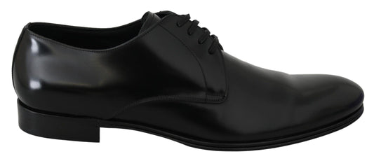 Dolce &amp; Gabbana Элегантные черные кожаные туфли дерби
