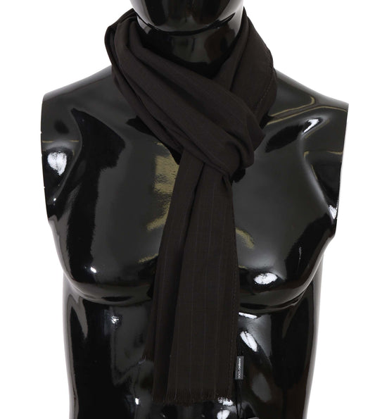 Dolce &amp; Gabbana Элегантный мужской шерстяной шарф в полоску