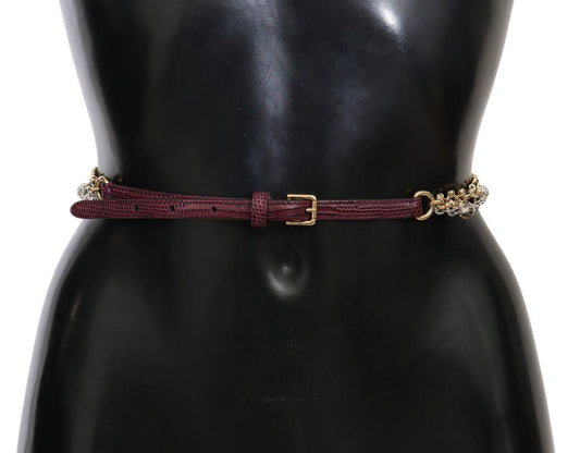 Cintura in vita con borchie di cristalli Dolce &amp; Gabbana in viola