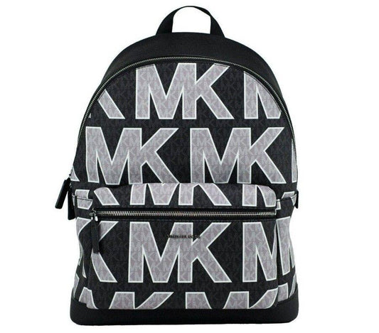 Borsa bookbag con logo grafico in PVC nero firma Michael Kors Cooper