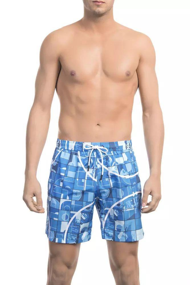Bikkembergs Elegant Light Blue Swim Shorts - PER.FASHION