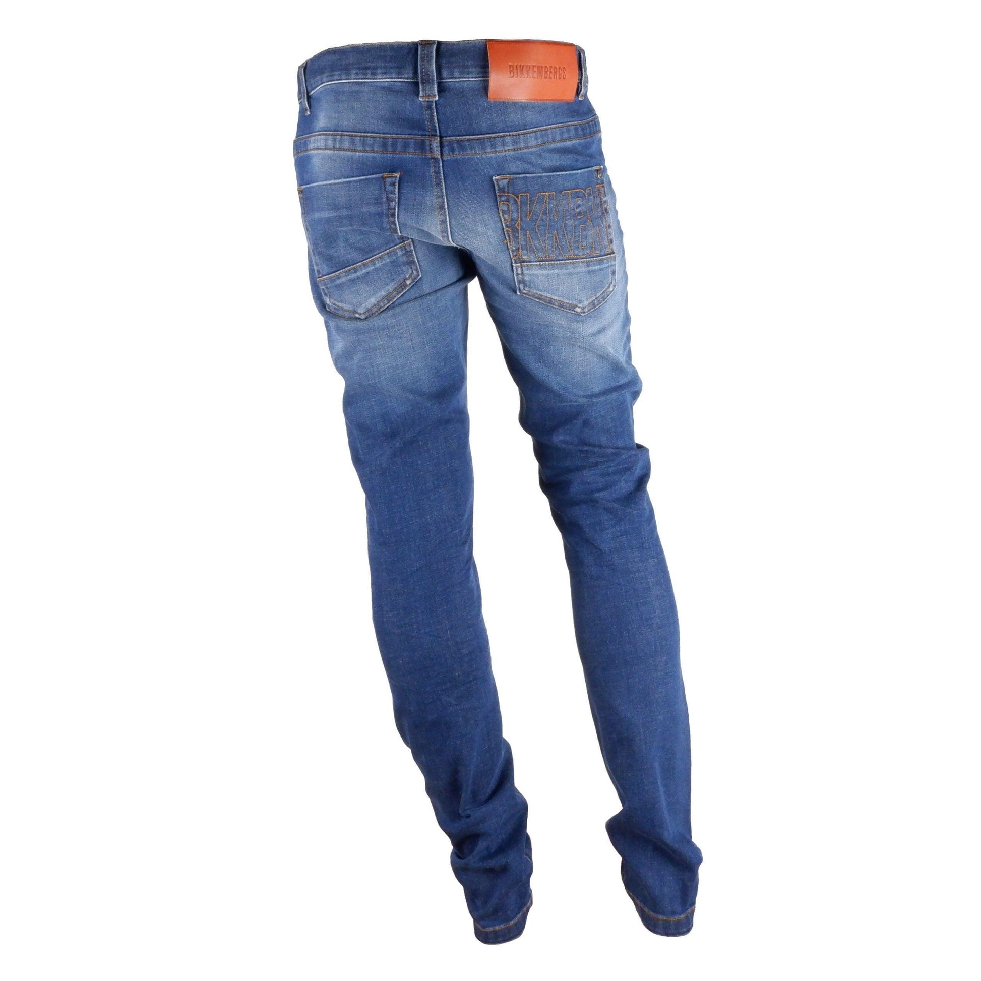 Bikkembergs Sleek Dark Blue Regular Fit Jeans - PER.FASHION