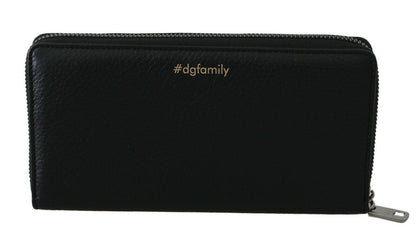 Dolce & Gabbana Elegant Black Leather Zip Wallet - PER.FASHION