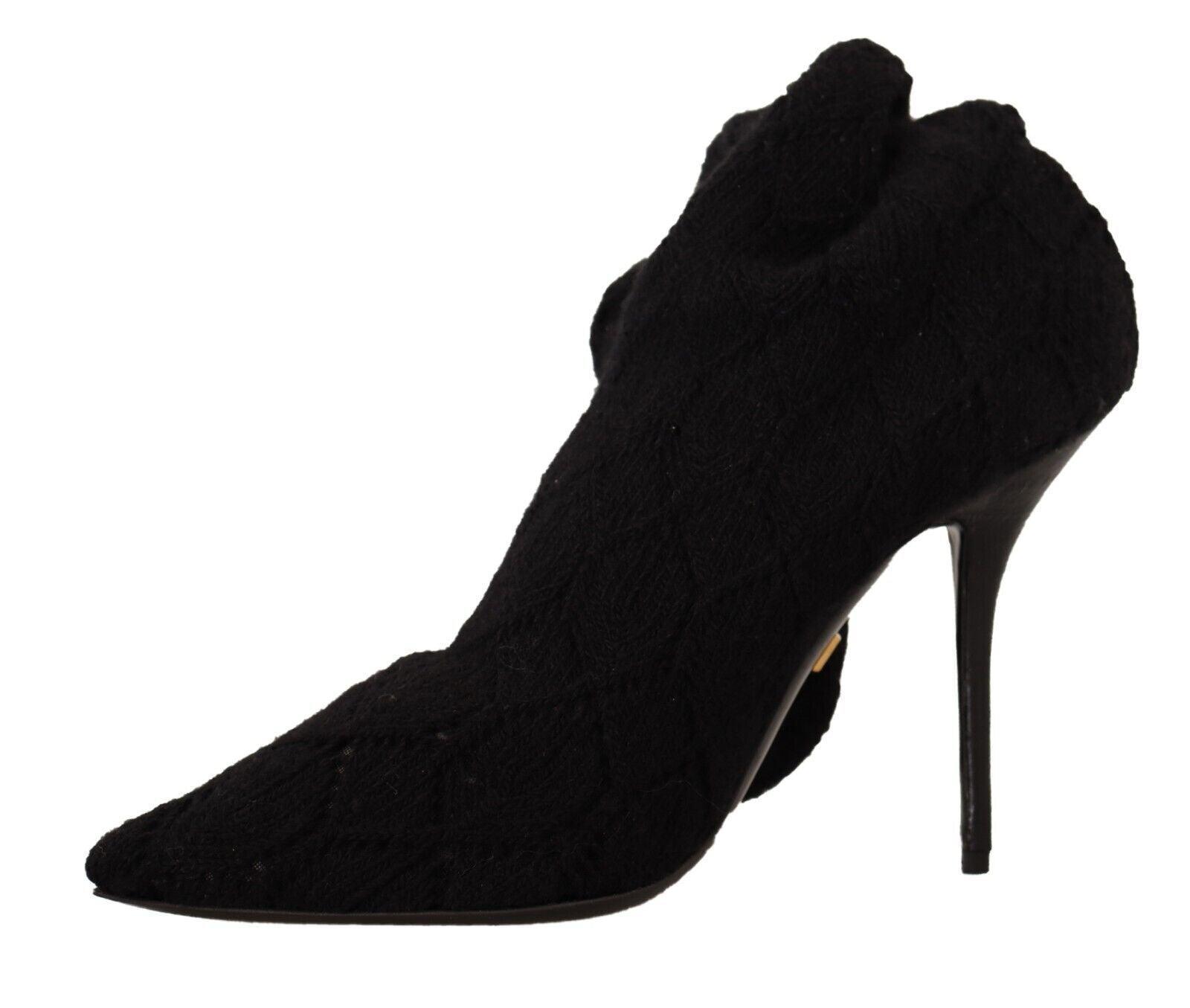 Dolce & Gabbana Elegant Black Stretch Socks Boots - PER.FASHION