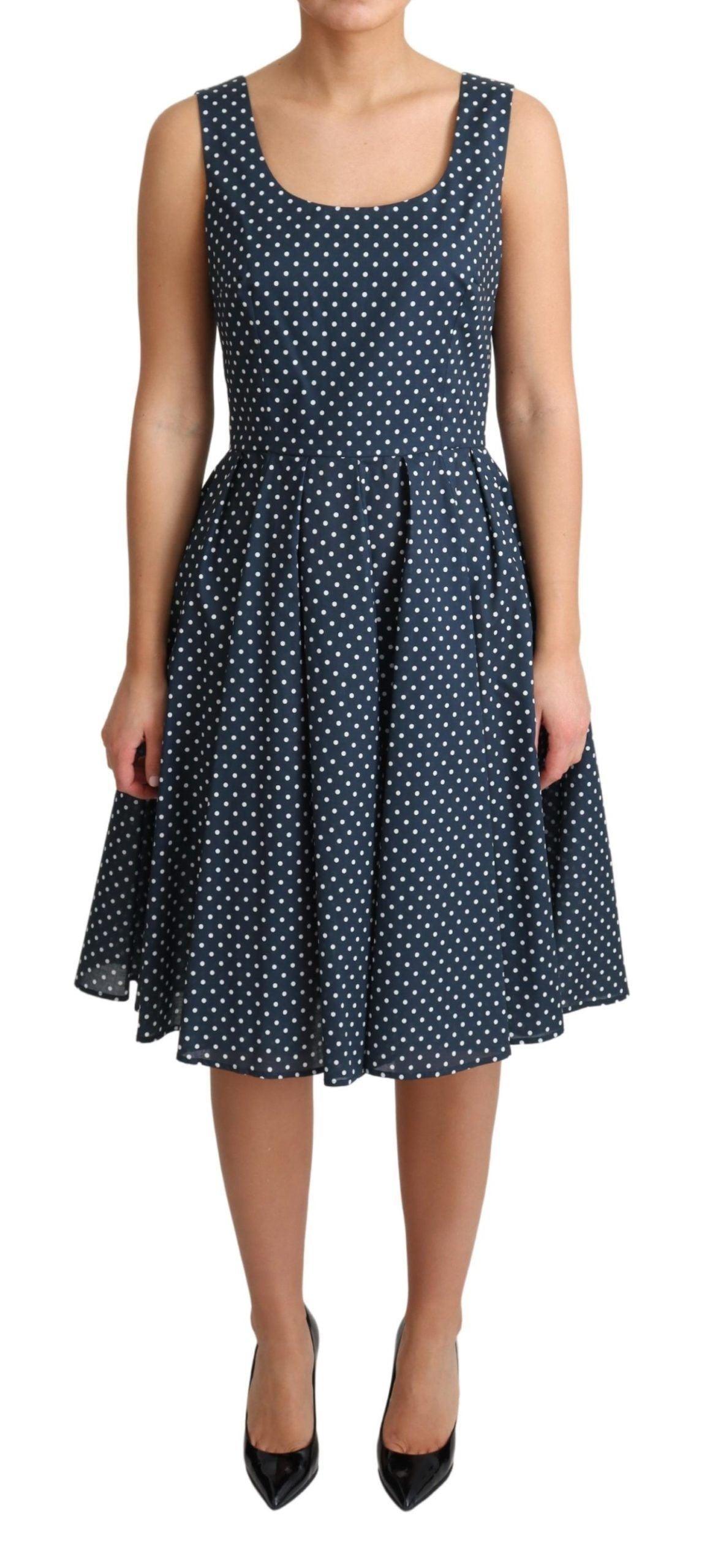 Dolce & Gabbana Polka Dot Sleeveless A-Line Dress - PER.FASHION