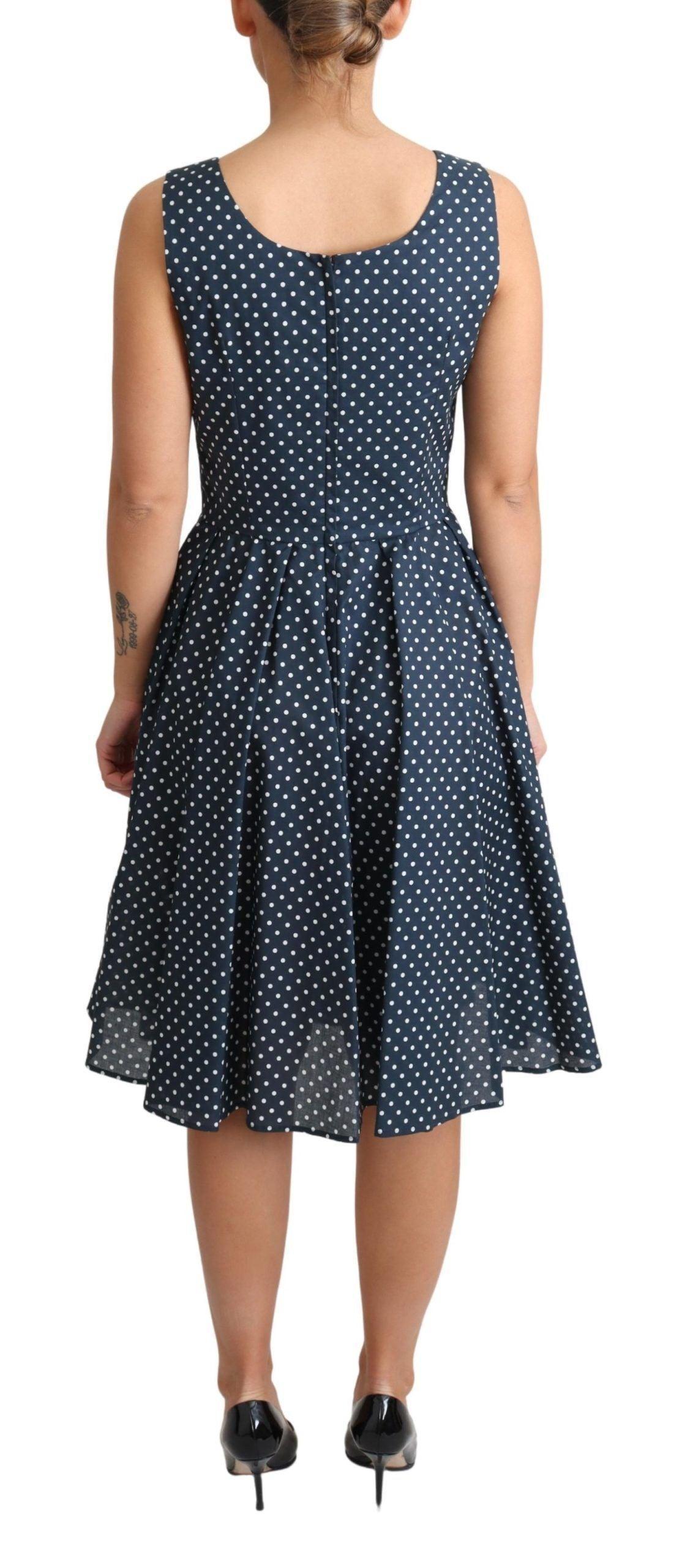 Dolce & Gabbana Polka Dot Sleeveless A-Line Dress - PER.FASHION