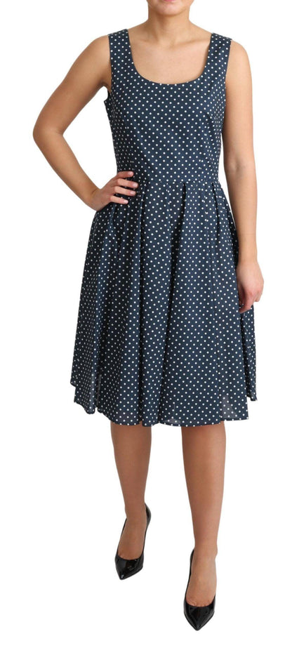 Dolce & Gabbana Polka Dot Sleeveless A-Line Dress - PER.FASHION