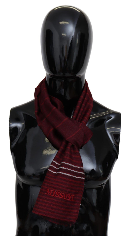 Missoni Elegant Wool Silk Blend Striped Scarf - PER.FASHION