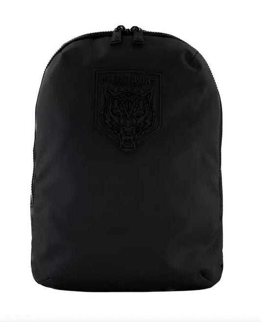 Plein Sport Sleek Black Nylon Backpack with Star Detailing