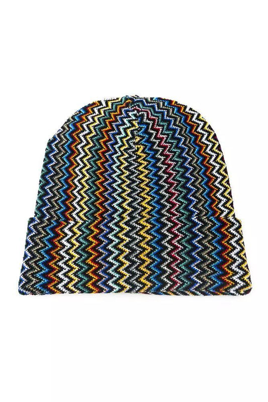 Разноцветная шерстяная шляпа Missoni с геометрическим фантазийным узором