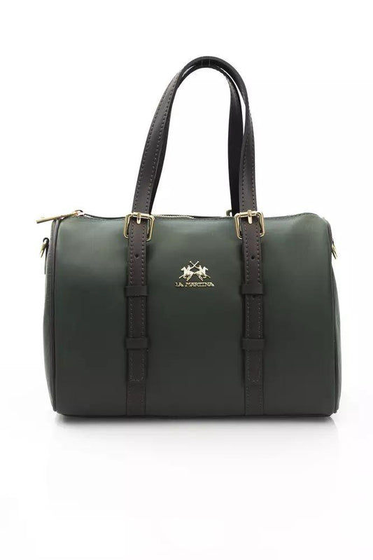 La Martina Элегантная зеленая кожаная сумка через плечо