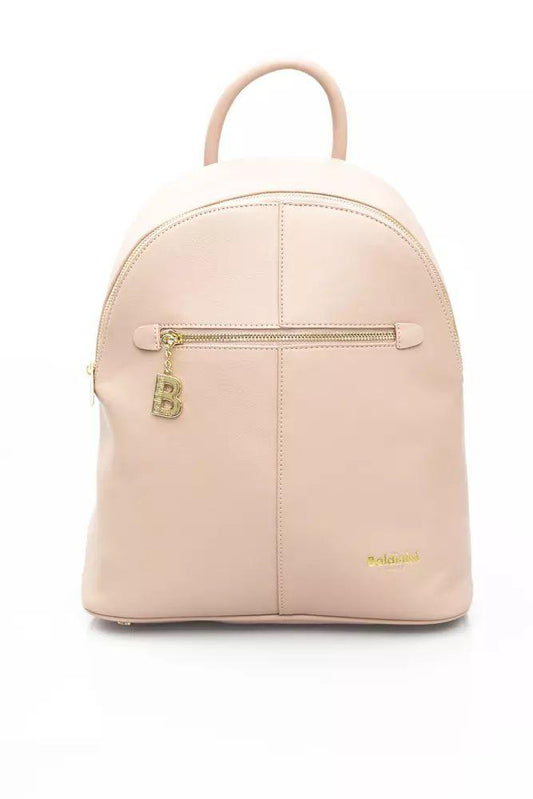 Baldinini Trend Элегантный розовый рюкзак с золотистыми деталями